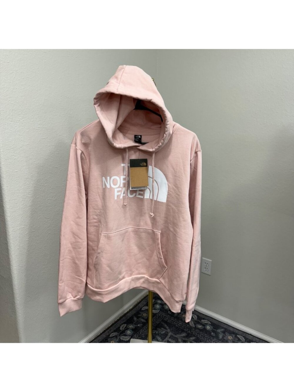 The North Face Half Dome Pink Moss Pullover Hoodie Sweatshirt Womens size XL New